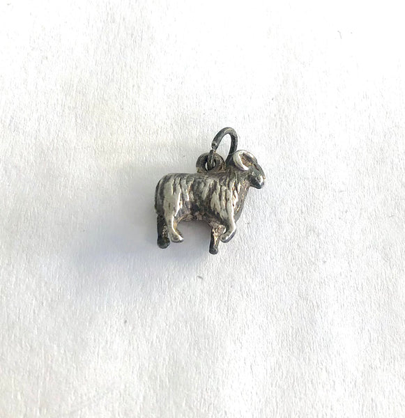 Vintage Silver Ram Charm