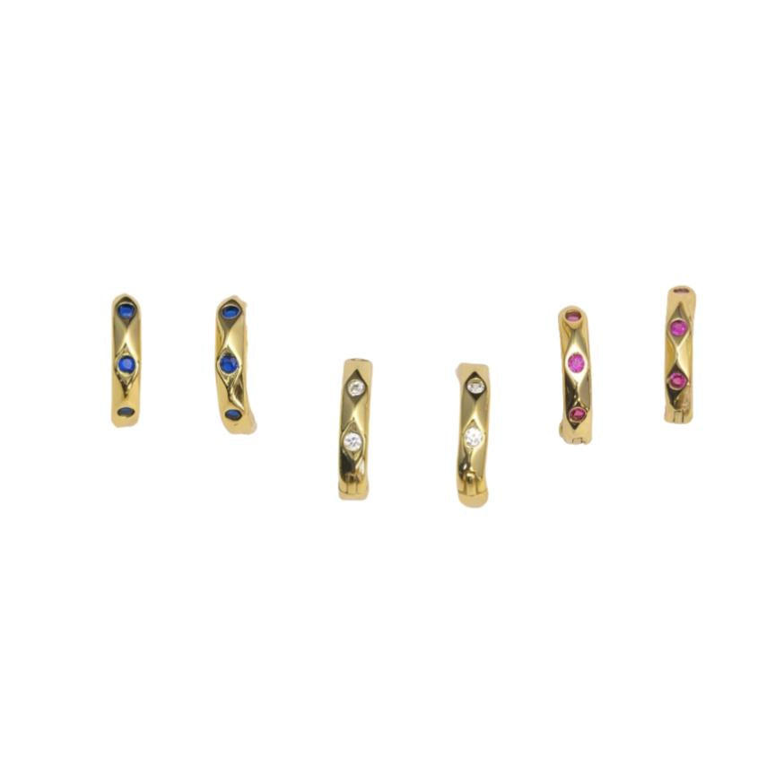 Gemstone Huggie Hoops