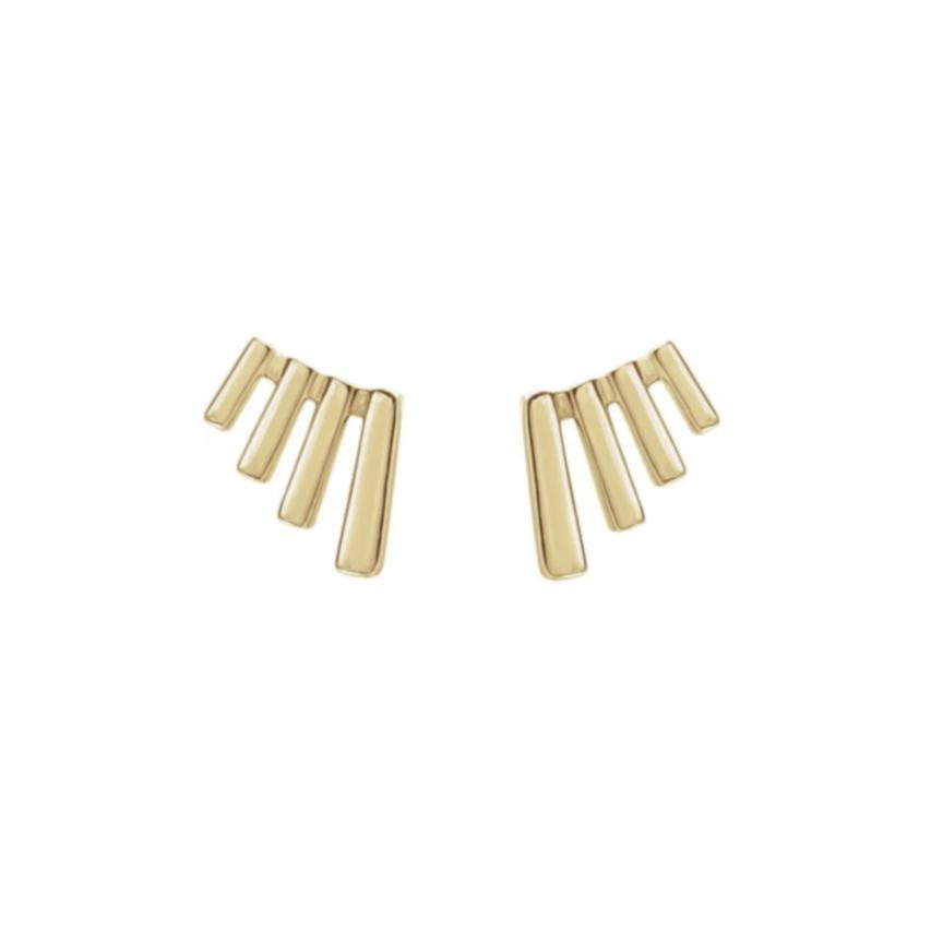 14k Fan Ear Climbers