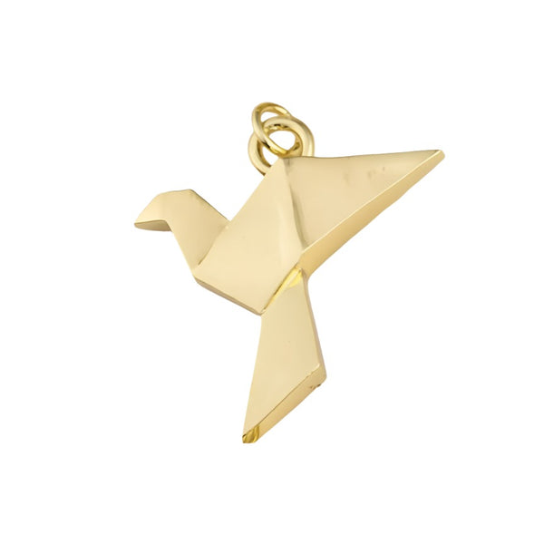 Gold Filled Origami Charm • Dove