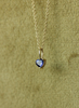 Tiny Iolite Heart Necklace