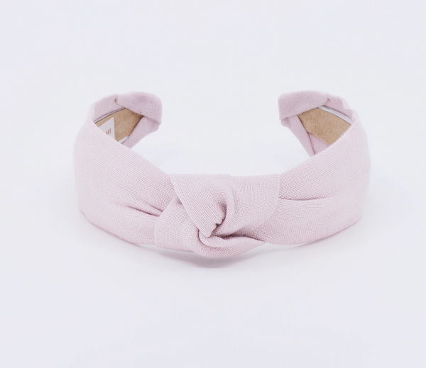 Linen Knot Headband • Light Pink