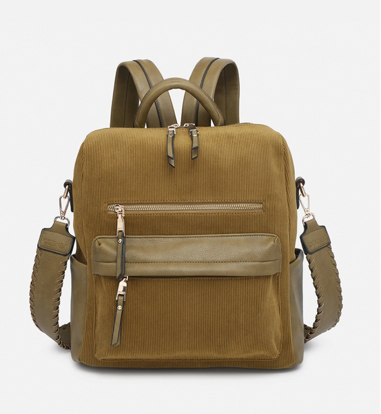 Amelia Corduroy Convertible Backpack