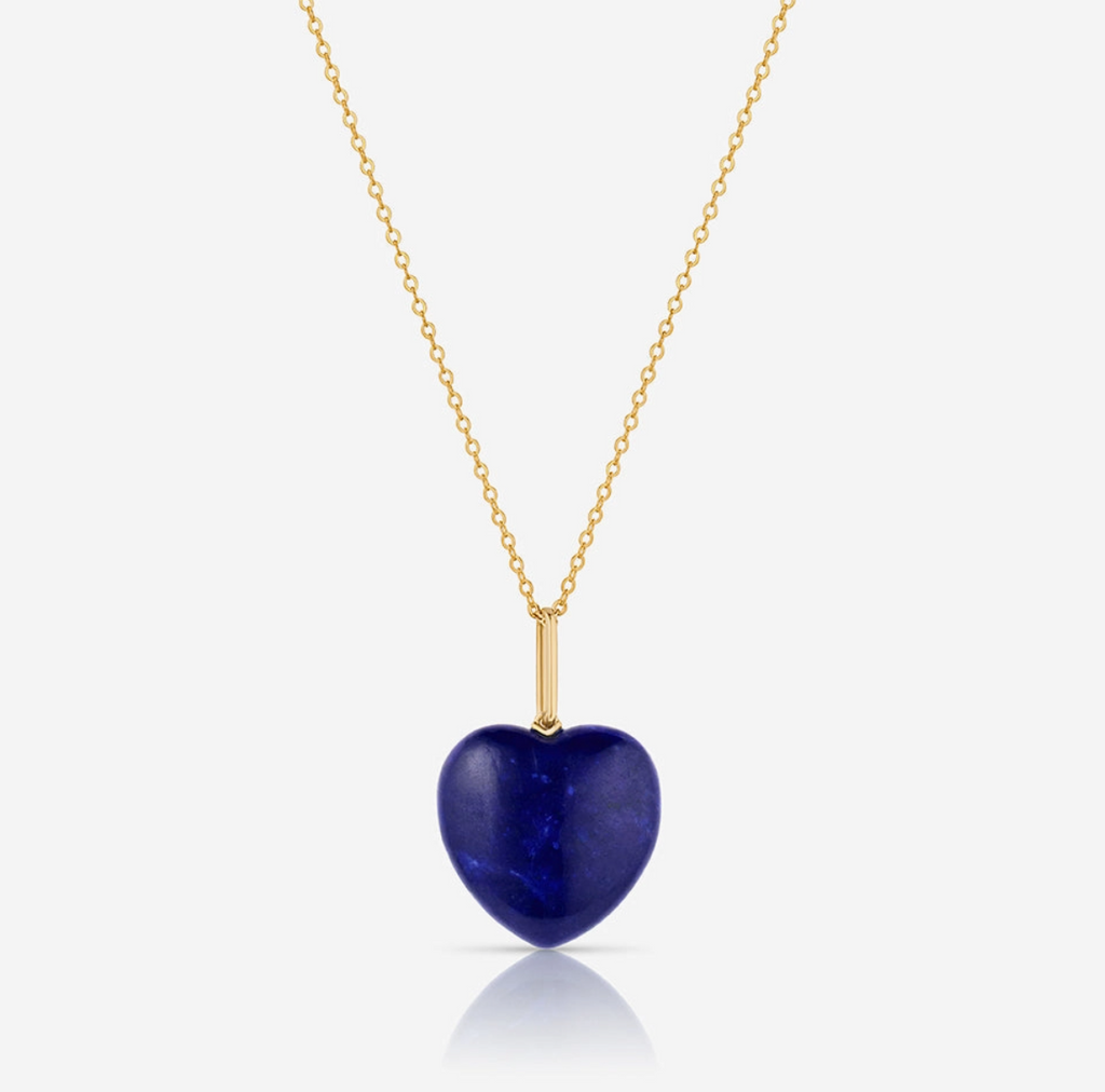 Gemma Lapis Heart Necklace