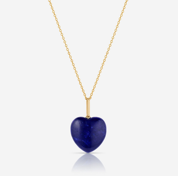 Gemma Lapis Heart Necklace