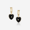 Isabel Onyx Heart Earrings