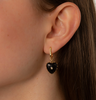 Isabel Onyx Heart Earrings