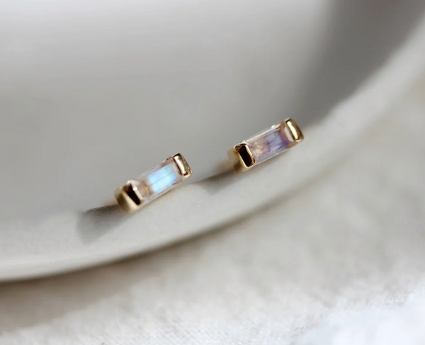 Vesper Studs • Moonstone