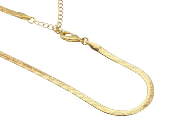 Gold Filled Herringbone Necklace  • 4mm
