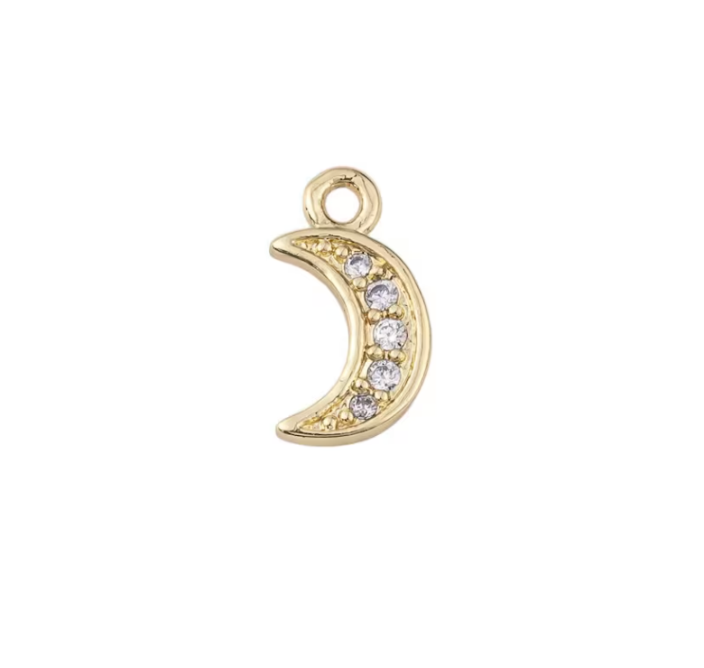 CZ Moon Pendant