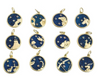 Sparkly Enamel Zodiac Pendants