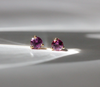 Tiny Pink Garnet Studs