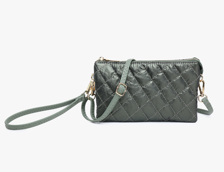 Christina Quilted Metallic Crossbody Bag