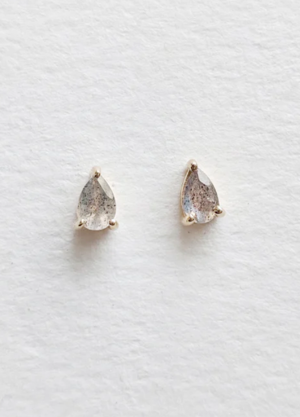 Pear Studs • Labradorite