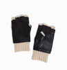 Leather + Knit Flip Mittens