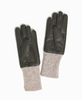 Leather + Knit Gloves