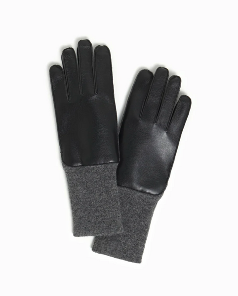 Leather + Knit Gloves