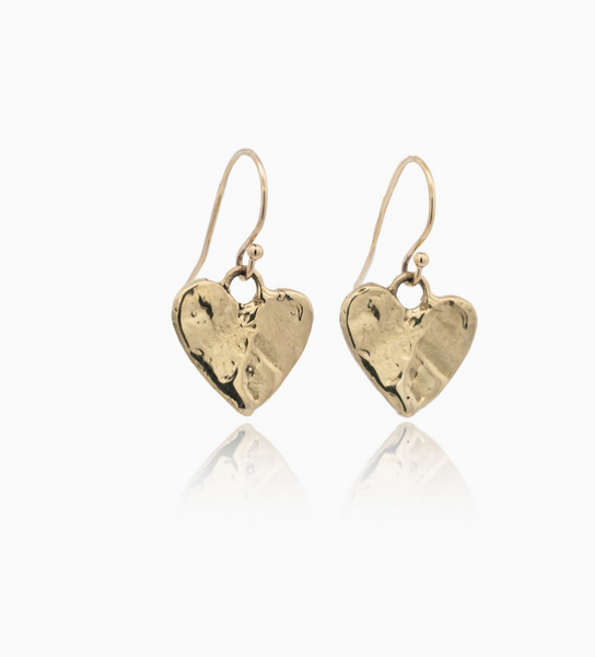 Eros Gold Heart Earrings