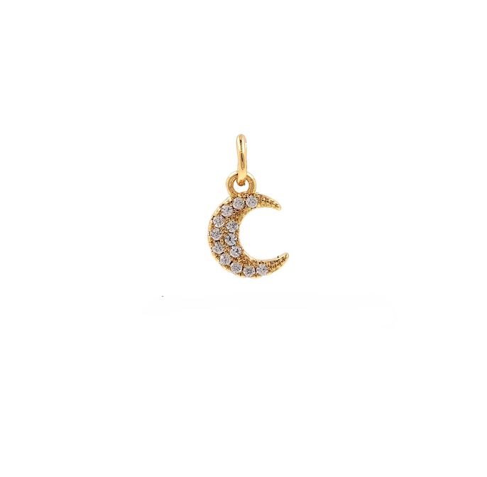 CZ Crescent Moon Pendant