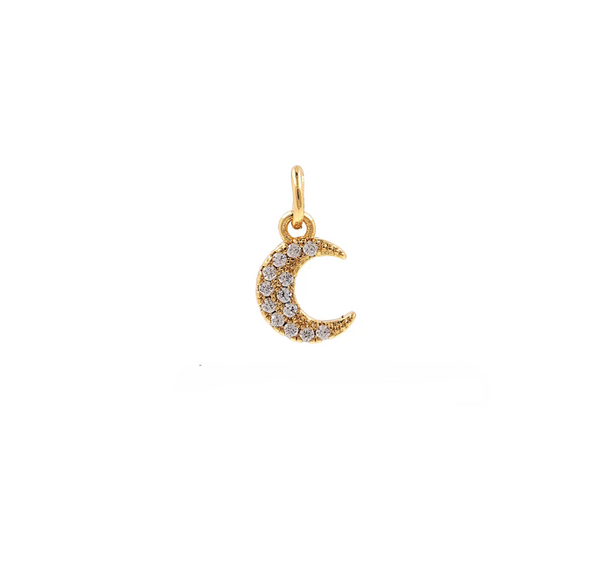 CZ Crescent Moon Pendant