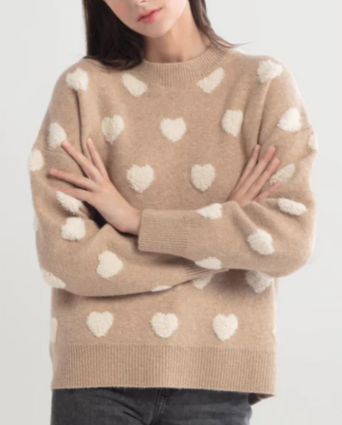 Fuzzy Heart Sweater