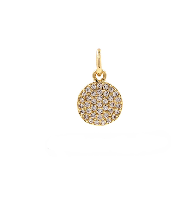 CZ Pave Round Pendant