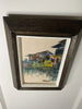 Vintage MCM City Scene Oil Painting