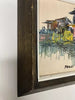 Vintage MCM City Scene Oil Painting