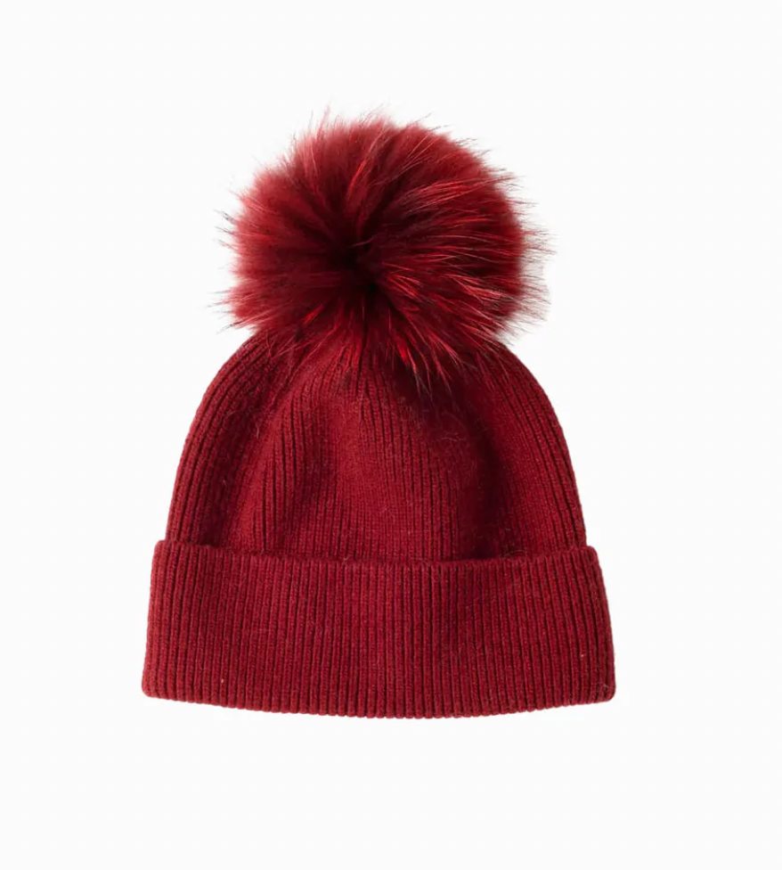 Fur Pom Pom Beanie