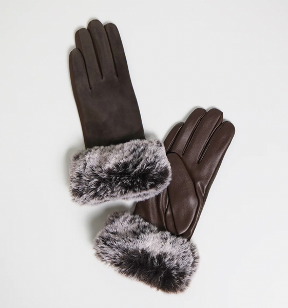 Suede + Leather Gloves • Mocha