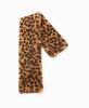 Leopard Furry Keyhole Scarf